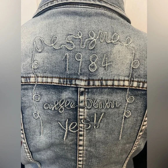Desigual Denim Jacket bohemian boho retro eclectic vintage 80's grunge